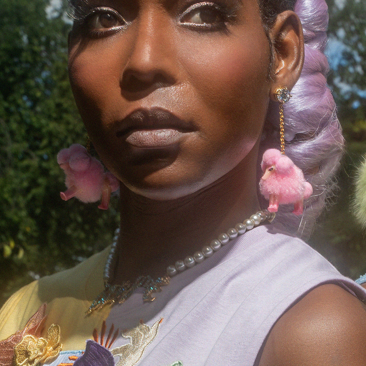 PINK POODLE EARRINGS