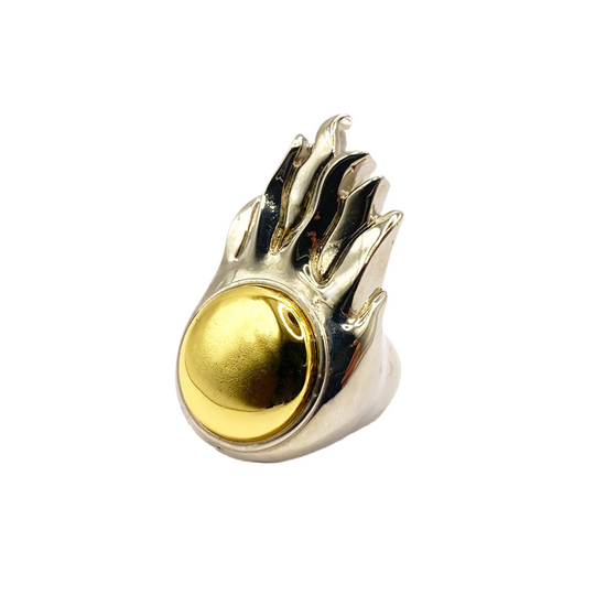 flame ring silver & gold