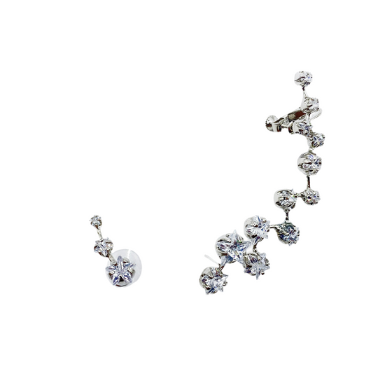 COMET STAR EAR CUFF RHODIUM