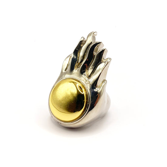 flame ring silver & gold