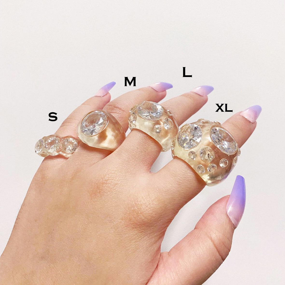 CRYSTALS CLEAR XL RING