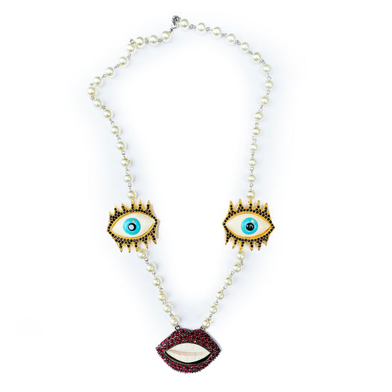 EYES AND MOUTH NECKLACE
