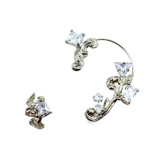 ROCOCO EAR CUFF RHODIUM