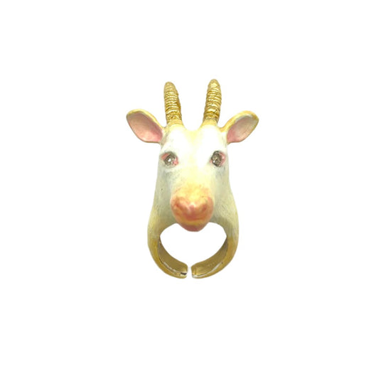 CERAMIC GOAT RING