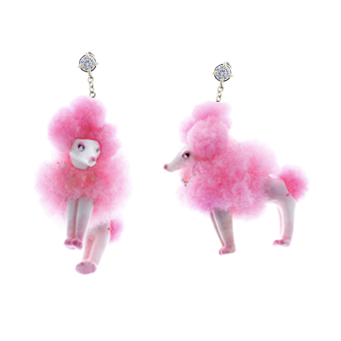 PINK POODLE EARRINGS